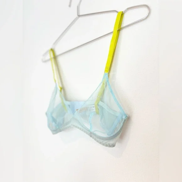Zhilyova mesh bralette - unnamed blue sheer - 34B - EUC
